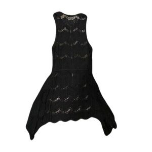 Non Signe Black Lace High Low Side to Side Dress XS (No Lining)